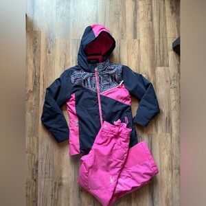 Spyder Kids Jacket and Pants Set - Pink and Black